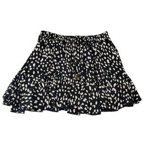 the impeccable pig Womens Black & Cream Skirt w/ Shorts Underneath Large